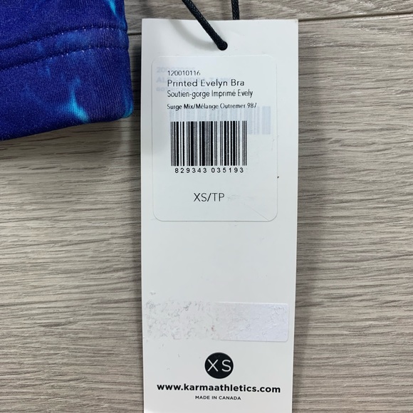 Karma Yoga Evelyn Printed Blue Sports Bra - Picture 5 of 8